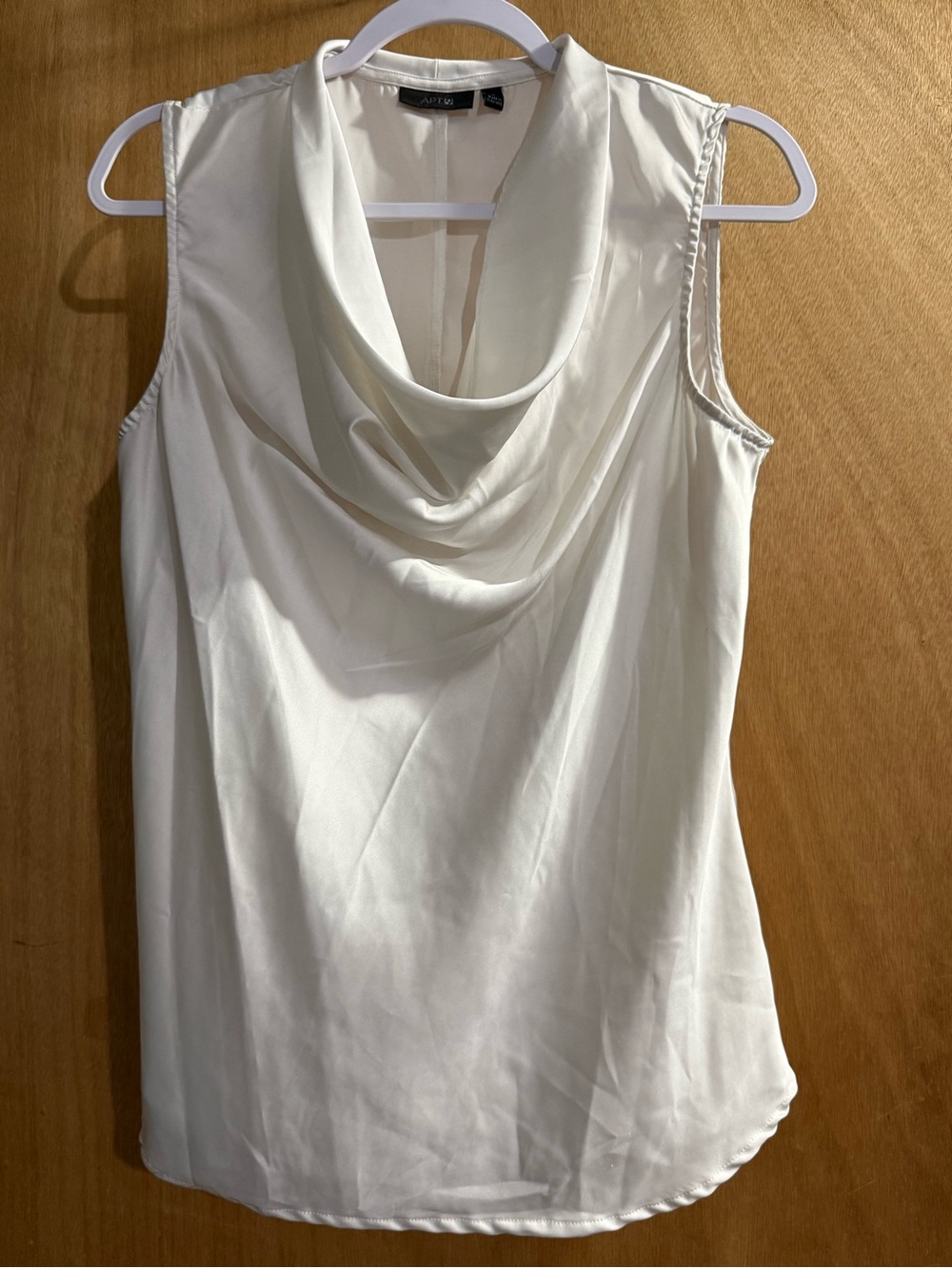 Apt. 9 Ivory Draped Cowl Neck Sleeveless Camisole